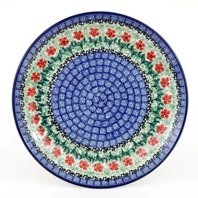 Talerz płytki, obiadowy 257 25,5 cm<br>1916X Czerwone kwiatuszki